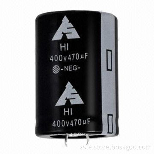 HI series long life & high temperature snap-in e-cap/aluminum electrolytic capacitor